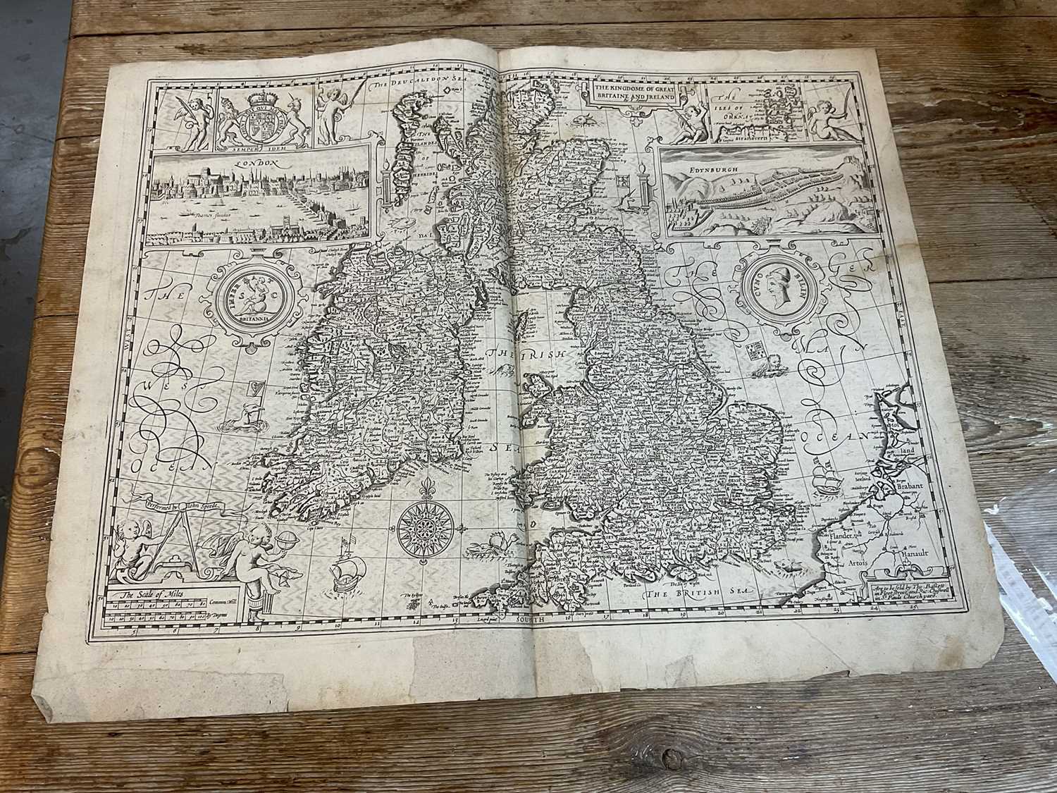 John Speed -17th century engraved map of British Isles - Image 14 of 15