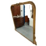 Early Victorian gilt framed overmantel mirror