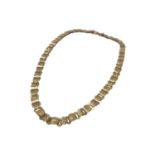 Victorian gold fringe necklace