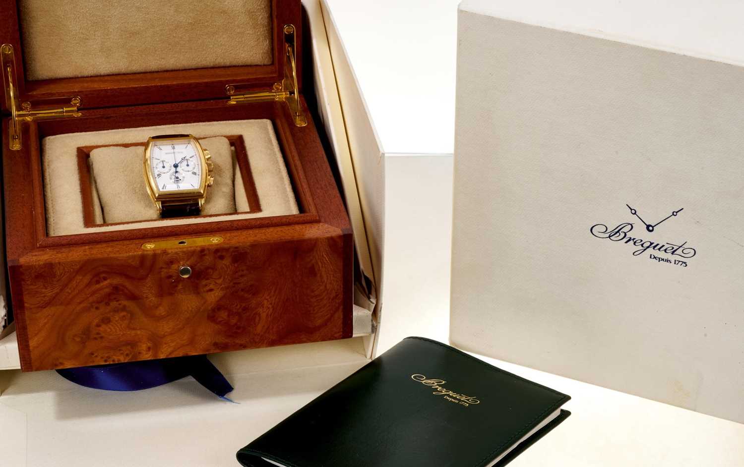 Fine Gentlemen’s 18ct gold ‘Breguet Heritage Chronograph wristwatch in box with papers - Image 2 of 9