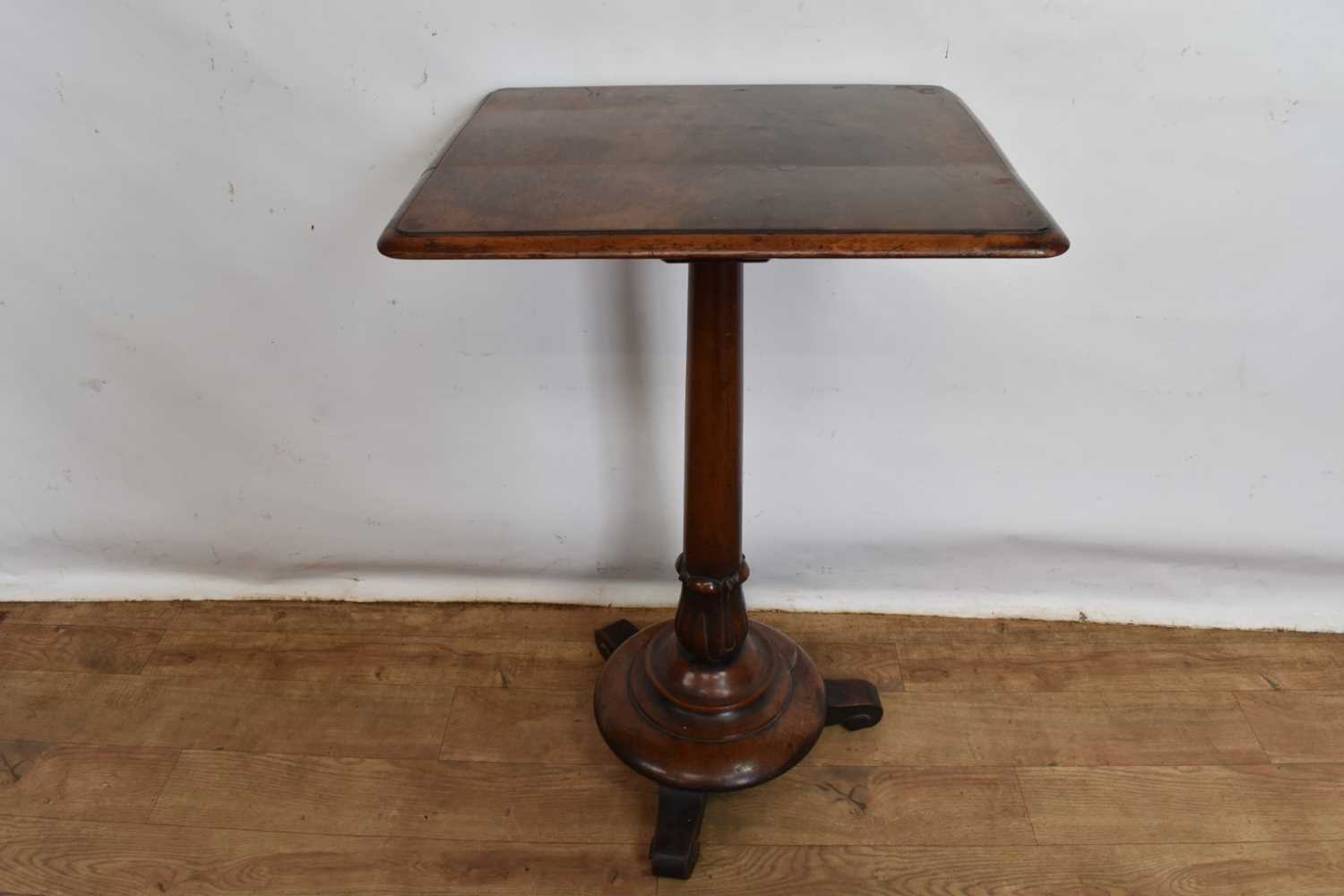 Regency square topped single mahogany pedestal table - Image 5 of 8