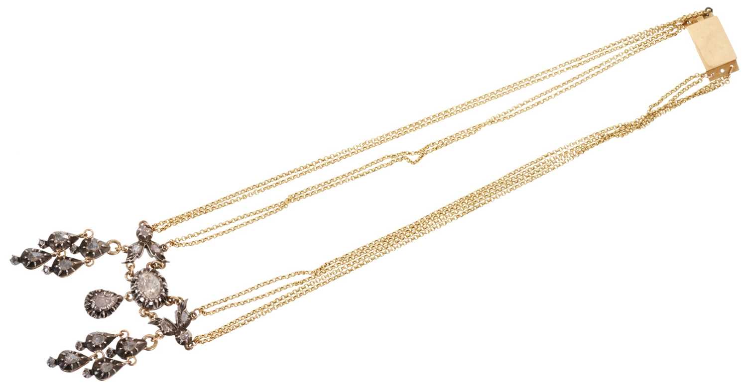 Georgian diamond necklace - Image 2 of 4