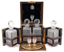 Mid 19th century coromandel and brass mounted decanter box