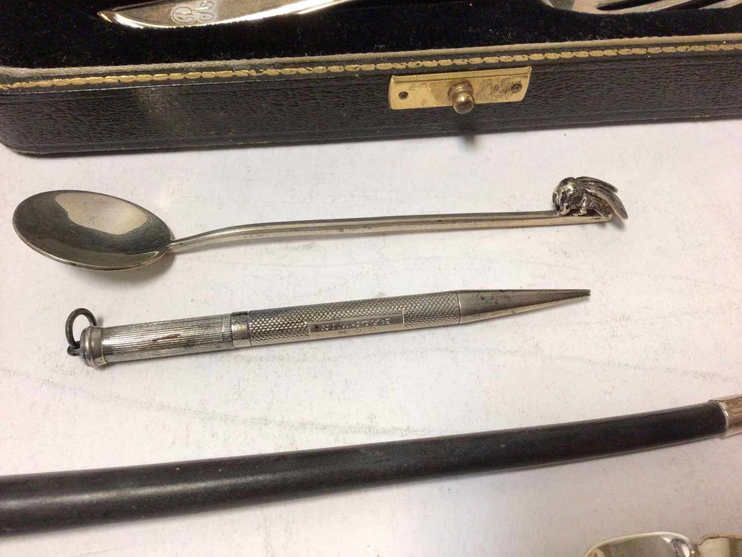 Group of silver to include christening sets, toddy ladle etc - Image 8 of 8