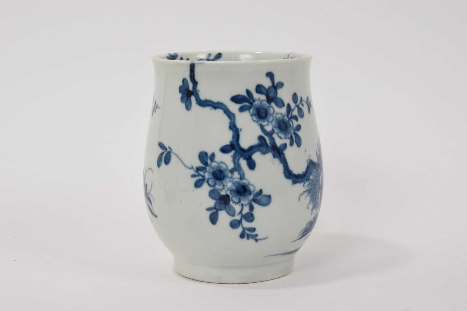 18th century Worcester blue and white bell-shaped mug - Image 2 of 6