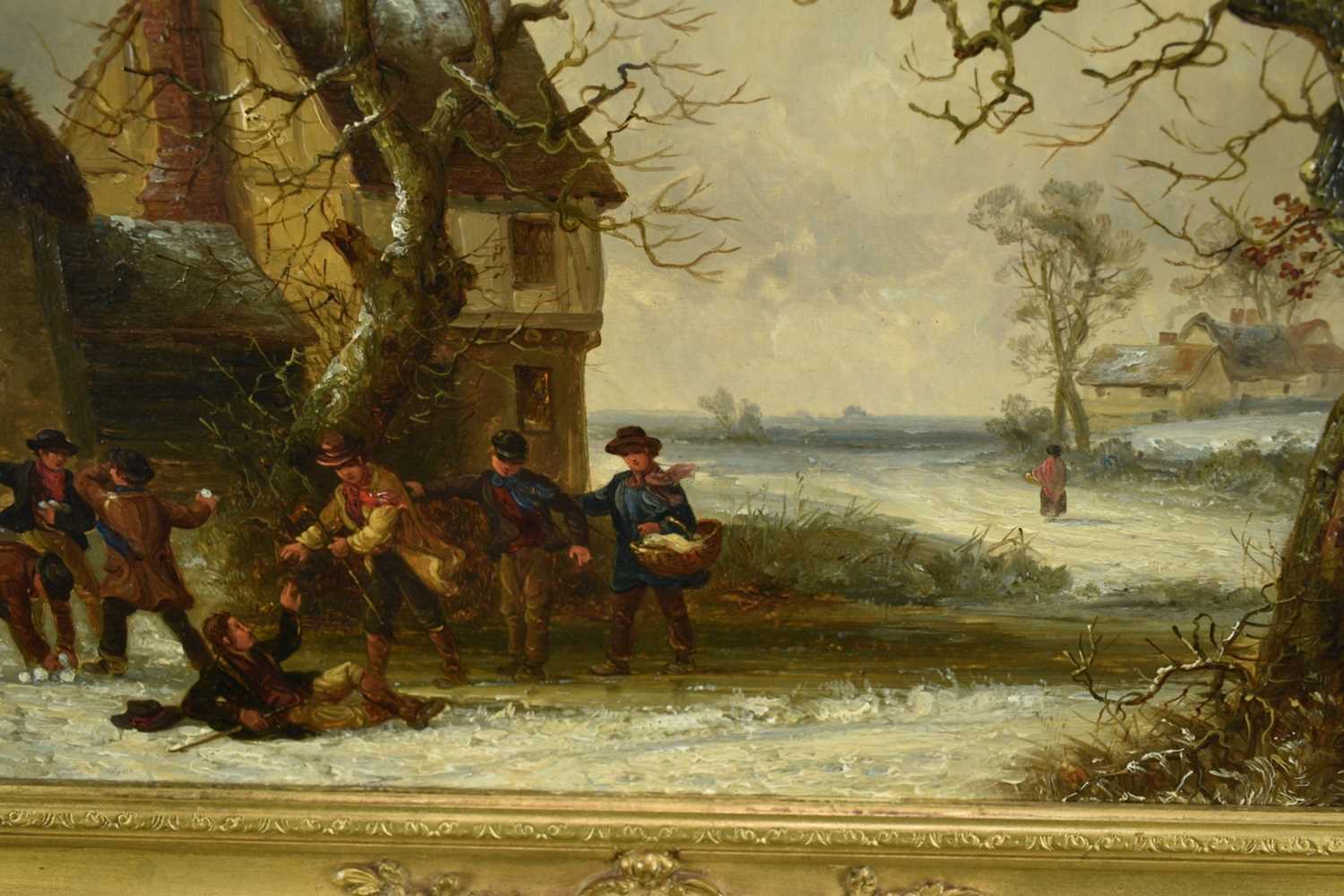 Thomas Smythe (1825-1906) oil on panel - The Snowball Fight, apparently unsigned, 30cm x 54.5cm, in - Bild 6 aus 9