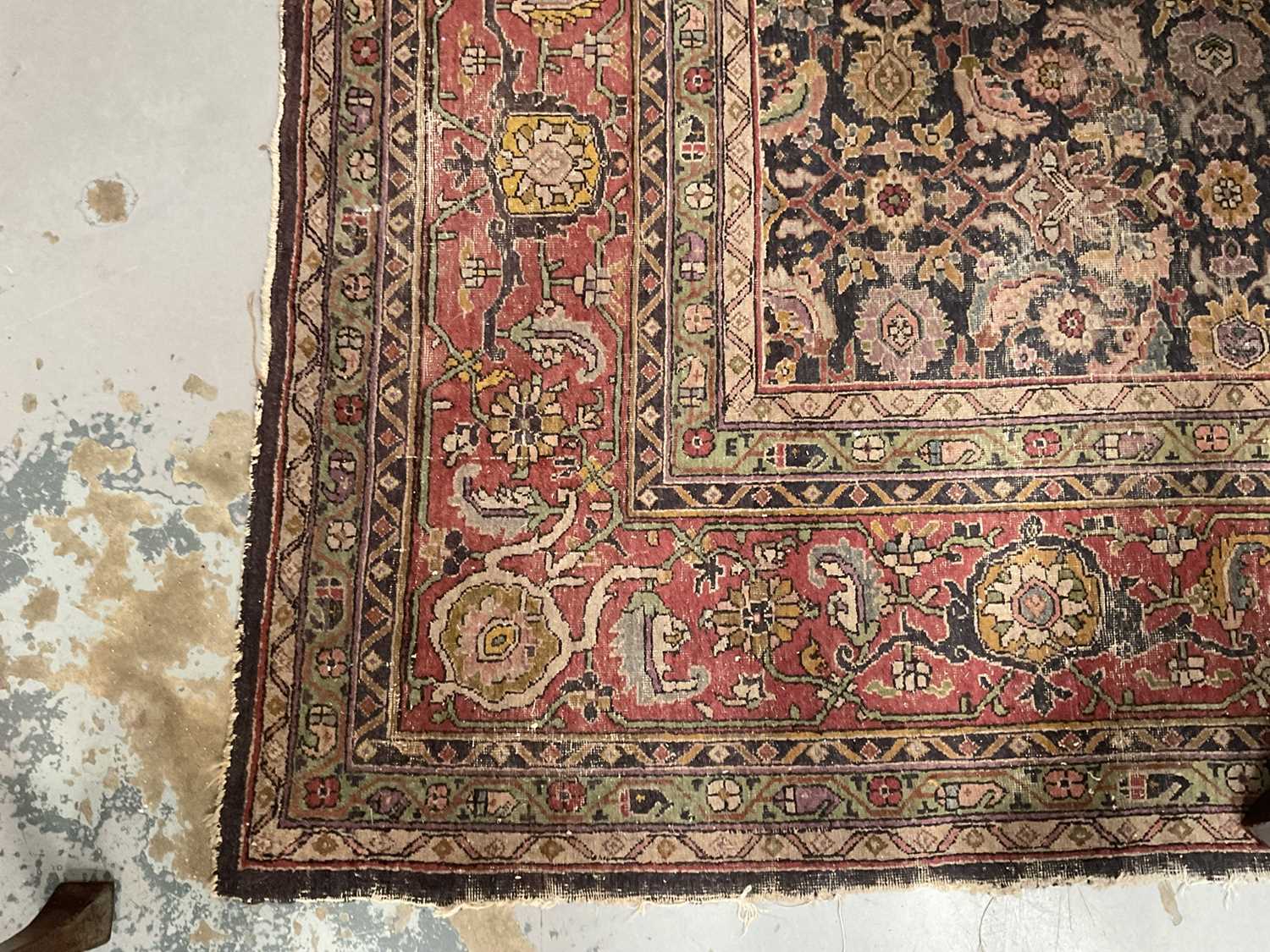Good early Persian Bijar carpet, with allover floral knotwork on midnight blue ground, 400 x 300cm - Image 12 of 21