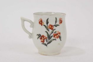 Derby bell shaped coffee cup, with wishbone handle, circa 1758