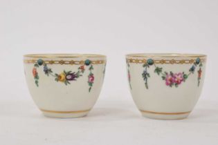 Pair of Derby tea bowls, circa 1775-80