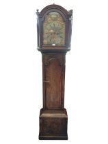 George II 8 day mahogany longcase clock with brass arch dial, maker Edward Faulkner, London, togethe