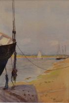 Effie Alexander, nee Fletcher, two watercolours - The Twizzle, Walton on the Naze, one signed with h