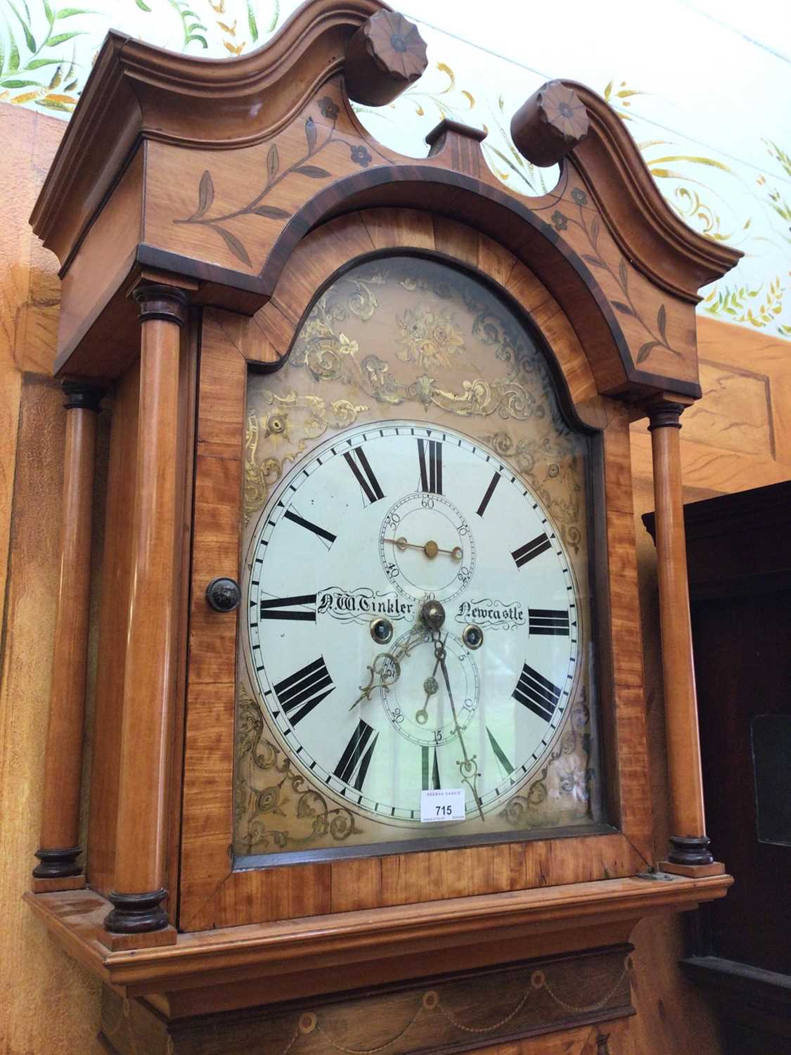 Tinkler, Newcastle, George III satinwood longcase clock - Image 2 of 9