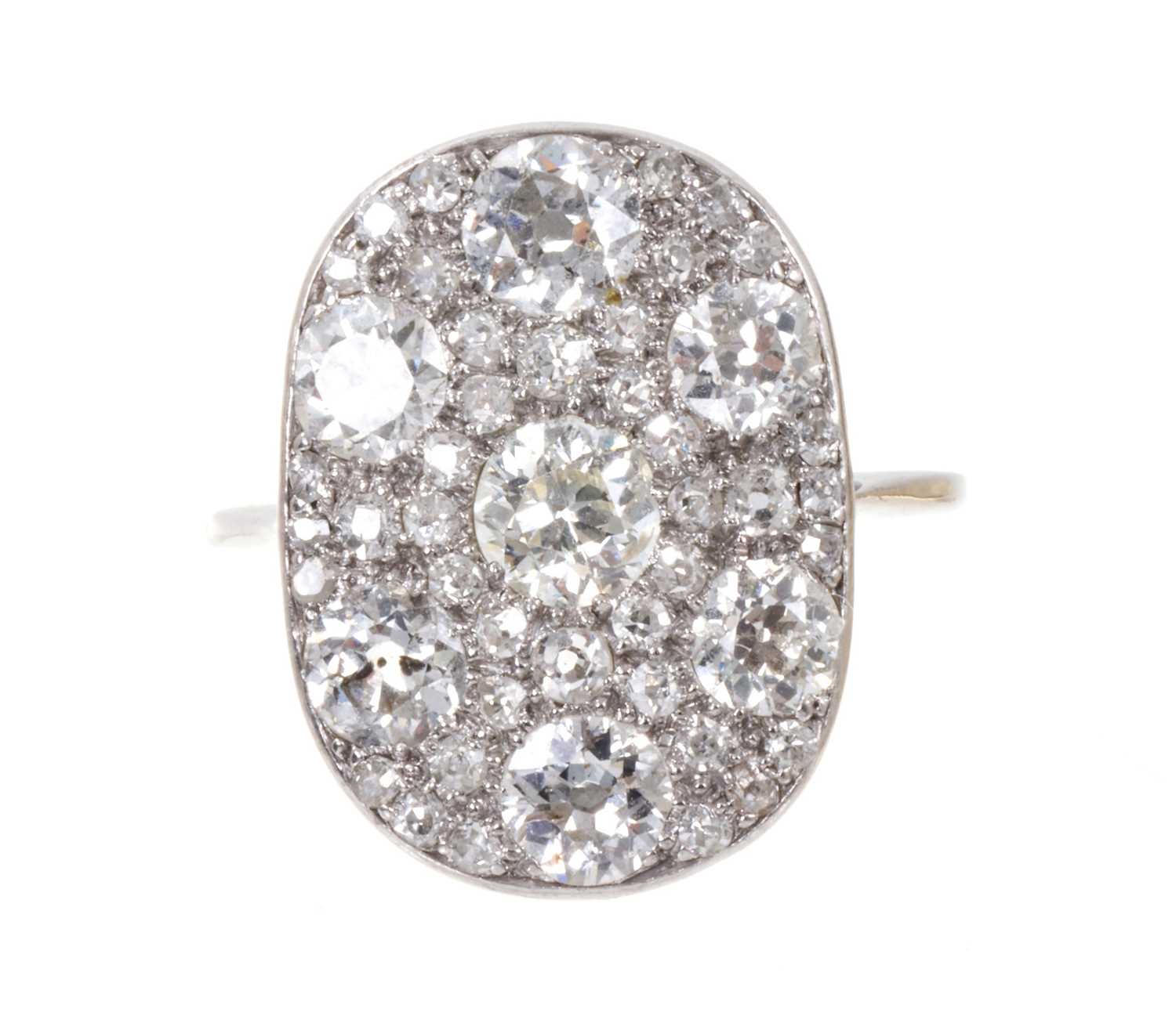 1920s diamond cluster cocktail ring - Image 2 of 6