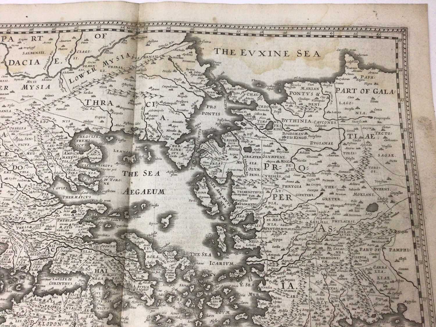 John Speed 17th century engraved map of Greece - Image 3 of 7