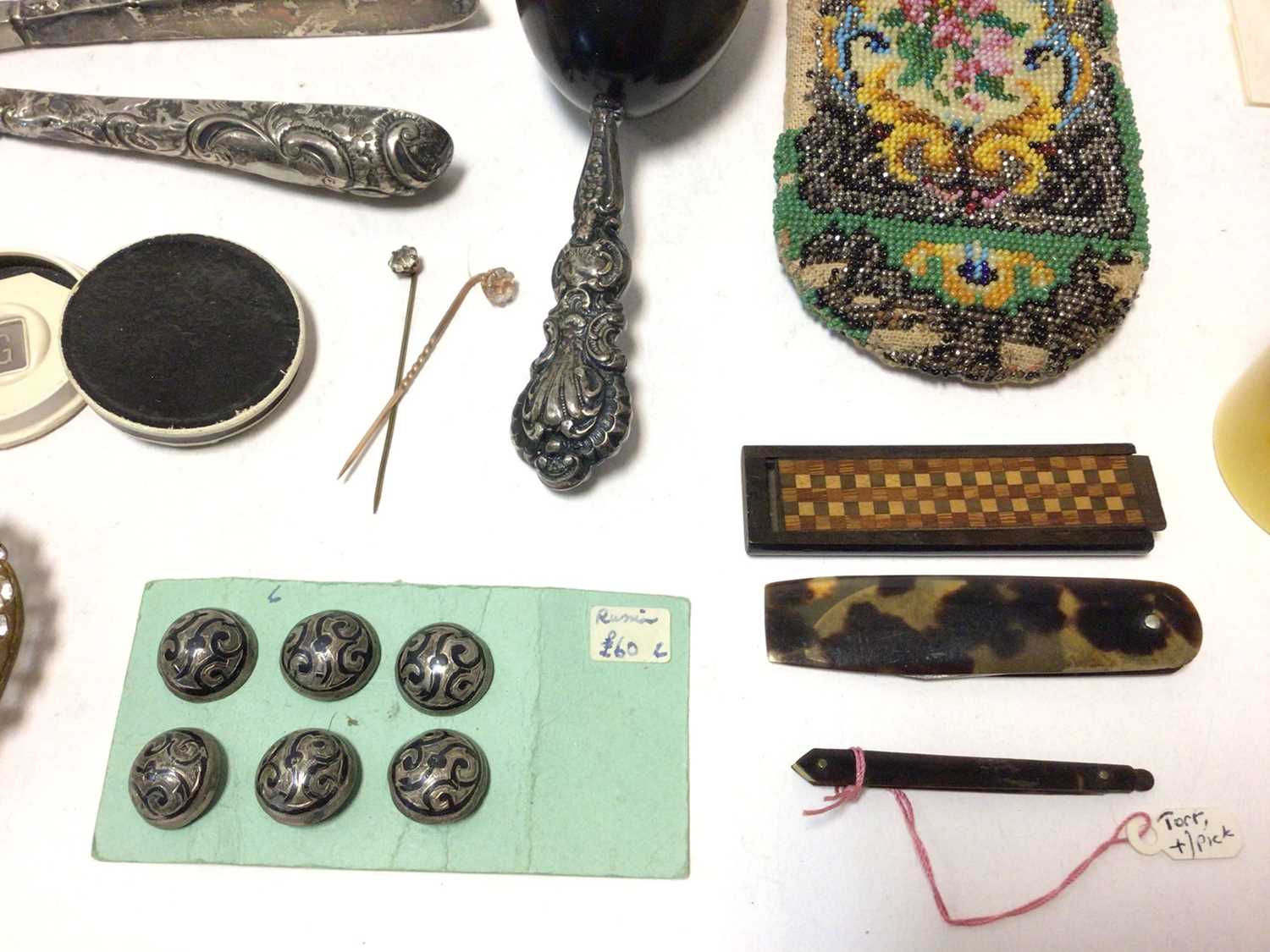 19th century paste buckles, silhouettes, book slide and sundries - Image 3 of 8