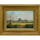 *Clive Madgwick (1939-2005) oil on canvas, Harvest Time near Lavenham, signed, dated 1985 verso, 20.