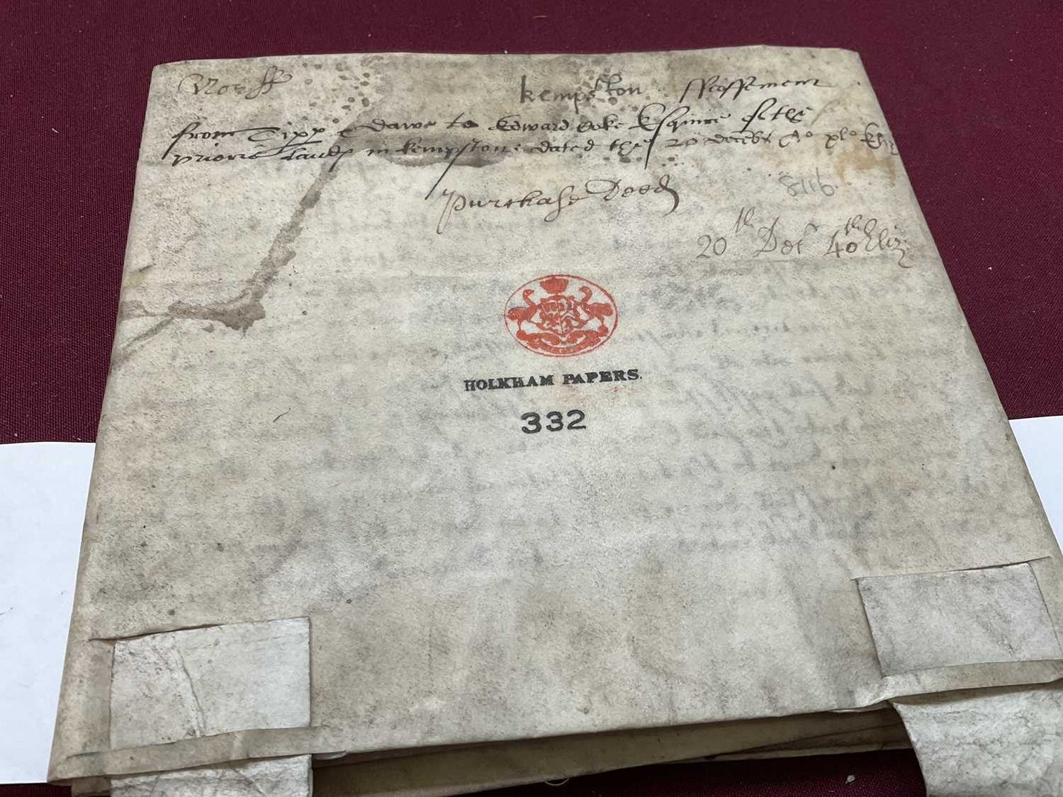 Of Norfolk and Sir Edward Coke (1552-1634) interest: Large archive of indentures on vellum and paper - Image 16 of 73