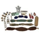 Vertical items and bijouterie including scent bottles, pen knives, buttons and miser's purses