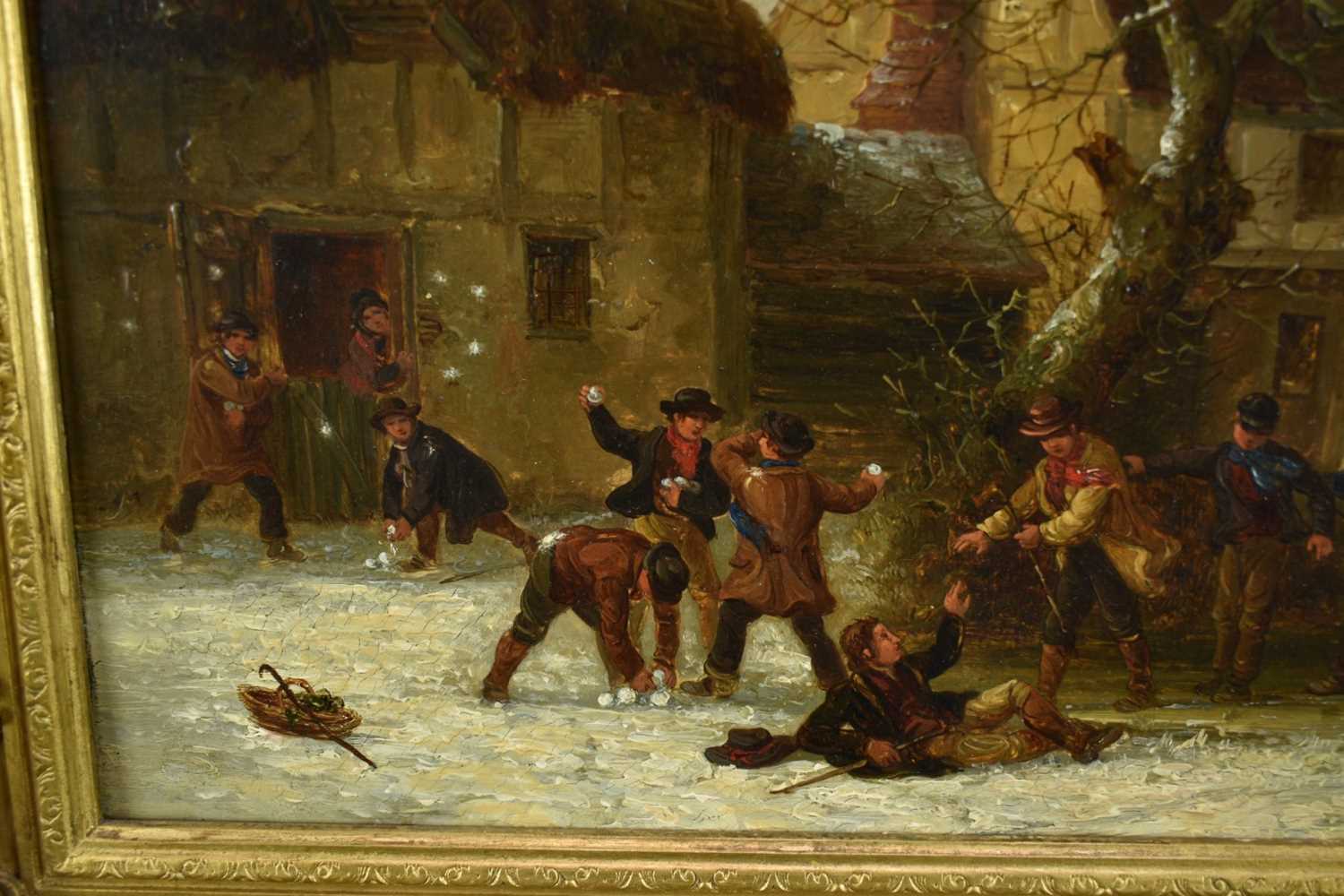 Thomas Smythe (1825-1906) oil on panel - The Snowball Fight, apparently unsigned, 30cm x 54.5cm, in - Bild 3 aus 9