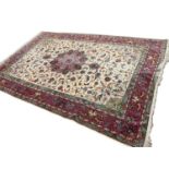 Good quality Tabriz part silk rug, approximately 200cm x 300cm