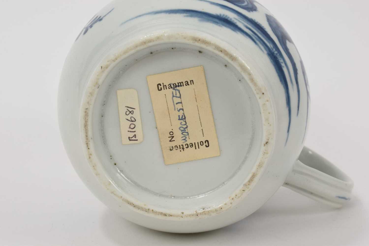 18th century Worcester blue and white bell-shaped mug - Image 6 of 6