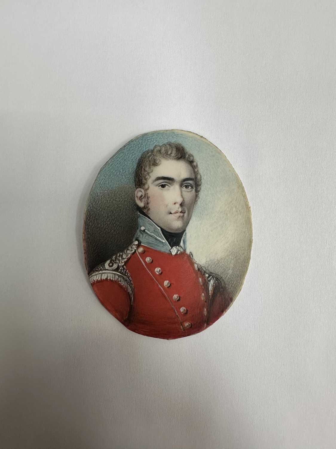 Nicholas Freese (active 1794-1814) portrait miniature on ivory - Portrait of an Office - Image 11 of 16