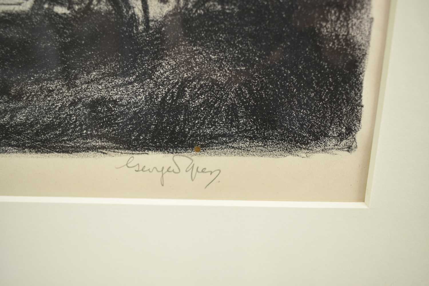 George Soper (1870-1942) signed limited edition lithograph - Unloading Hay in the Barn, 16/30, 21cm - Image 3 of 6