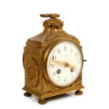 Early 20th century French ormolu Pendule d’Officer clock