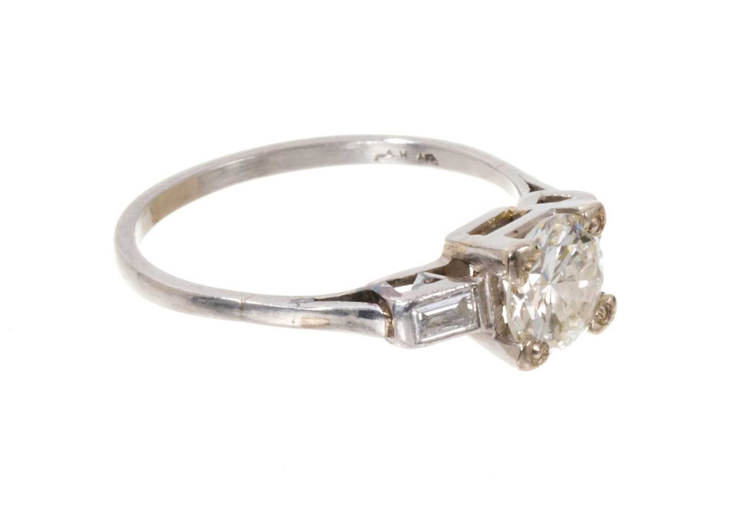 Art Deco diamond single stone ring - Image 2 of 3