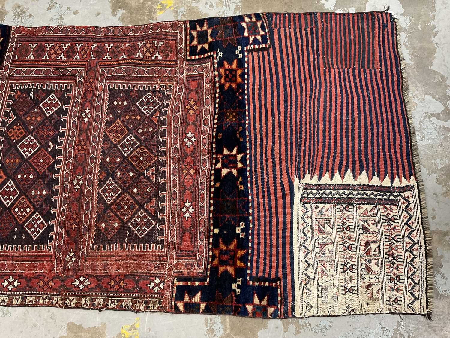 Kelim type kashgai saddle rug - Image 3 of 6