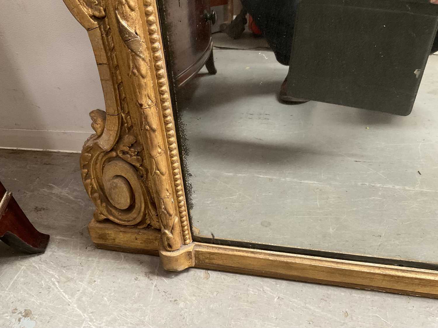 Early Victorian gilt framed overmantel mirror - Image 7 of 10