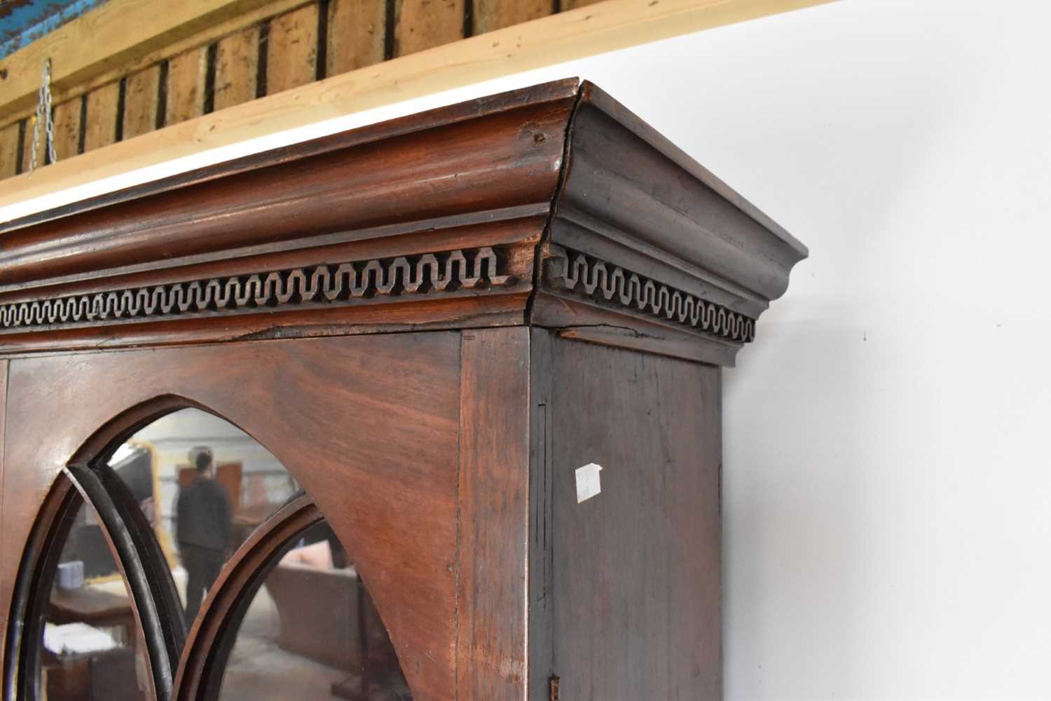 Unusual George III colonial hardwood bureau bookcase - Image 3 of 8