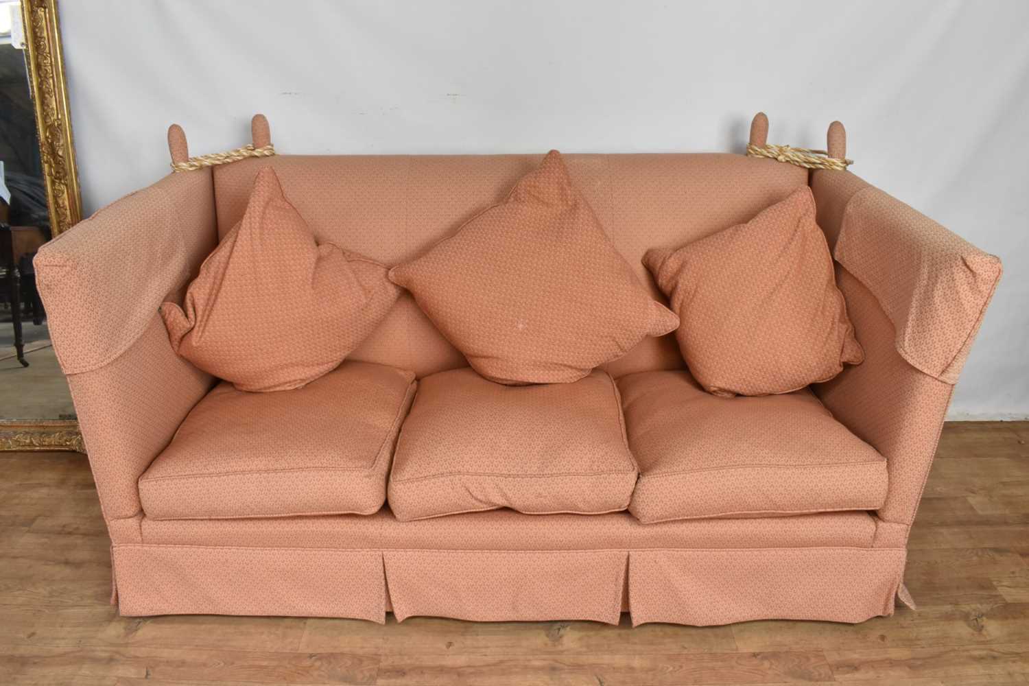 Traditional Knowle three-seater sofa - Image 5 of 5