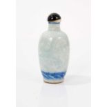 Japanese porcelain snuff with agate stopper