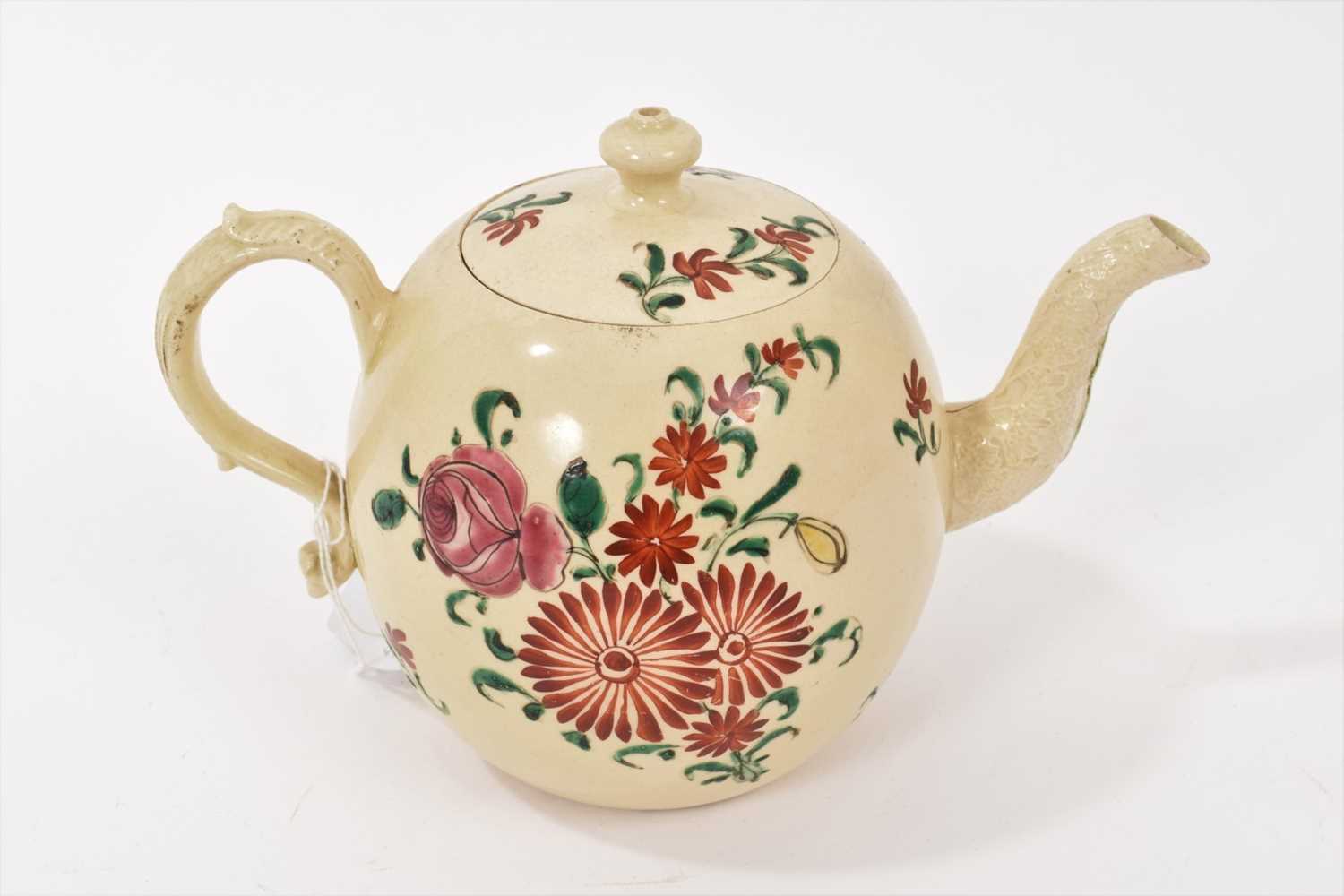Creamware teapot and cover, circa 1770 - Image 2 of 5