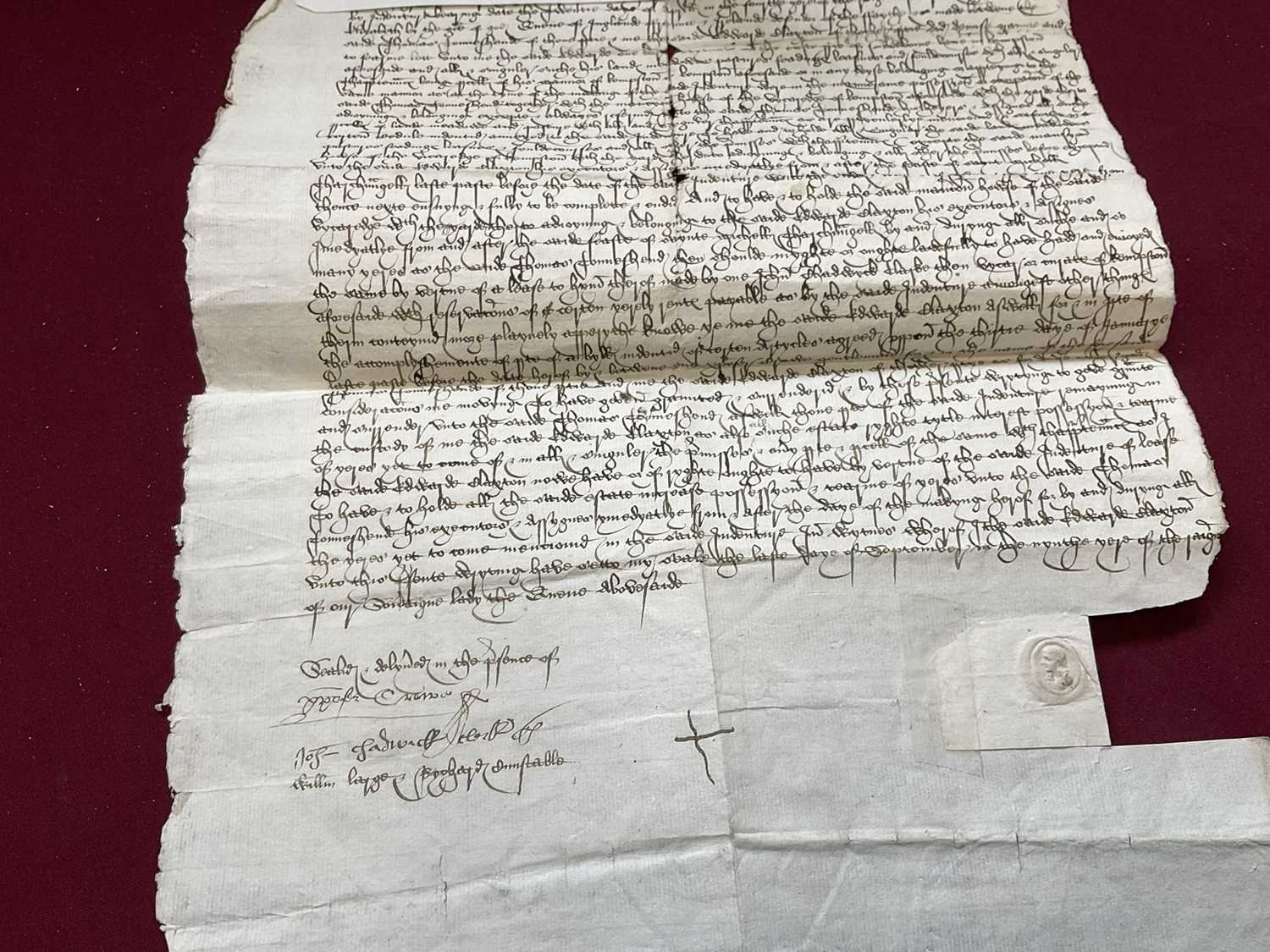 Of Norfolk and Sir Edward Coke (1552-1634) interest: Large archive of indentures on vellum and paper - Image 10 of 73