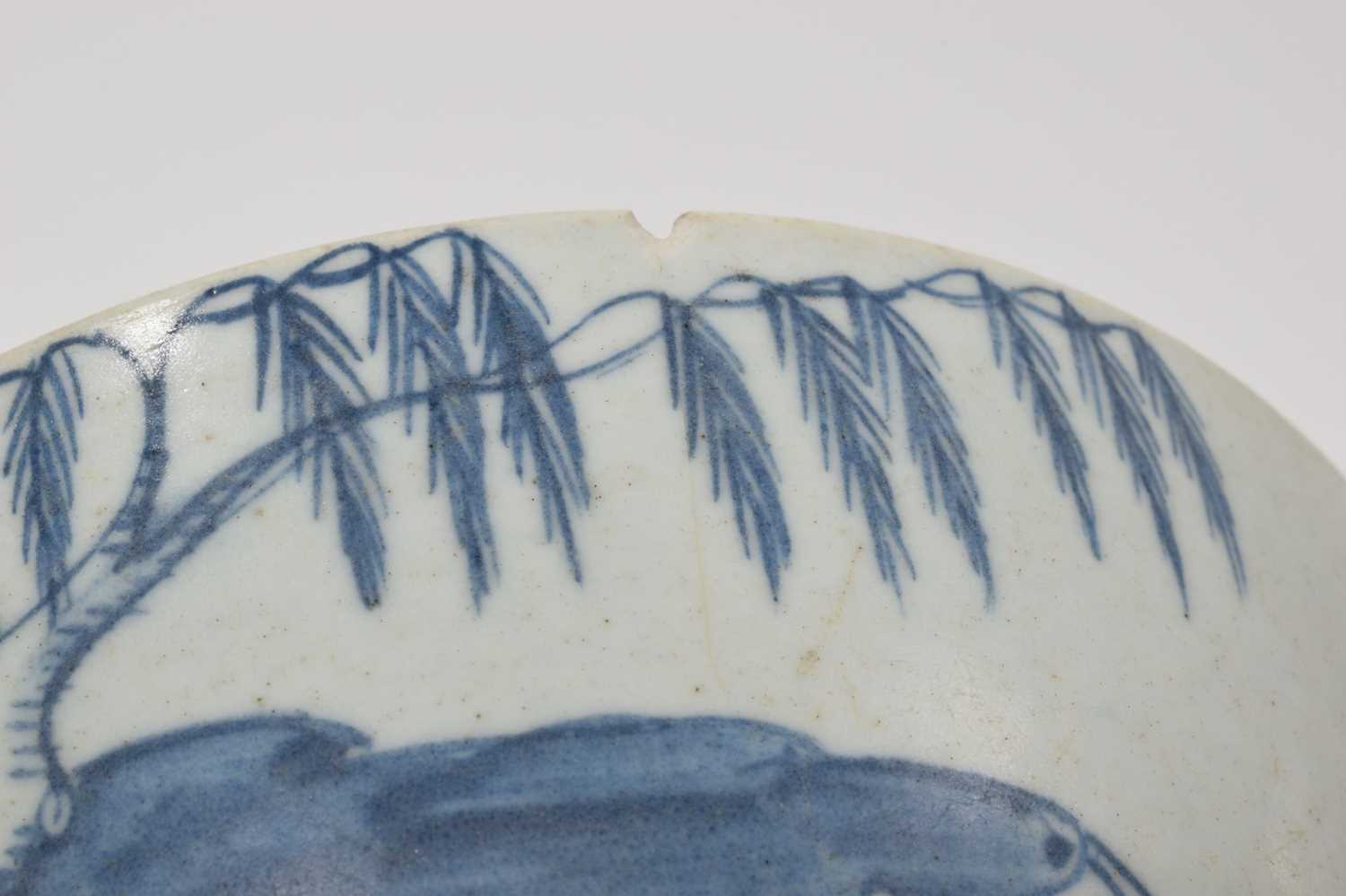 Bow blue and white porcelain bowl - Image 7 of 9