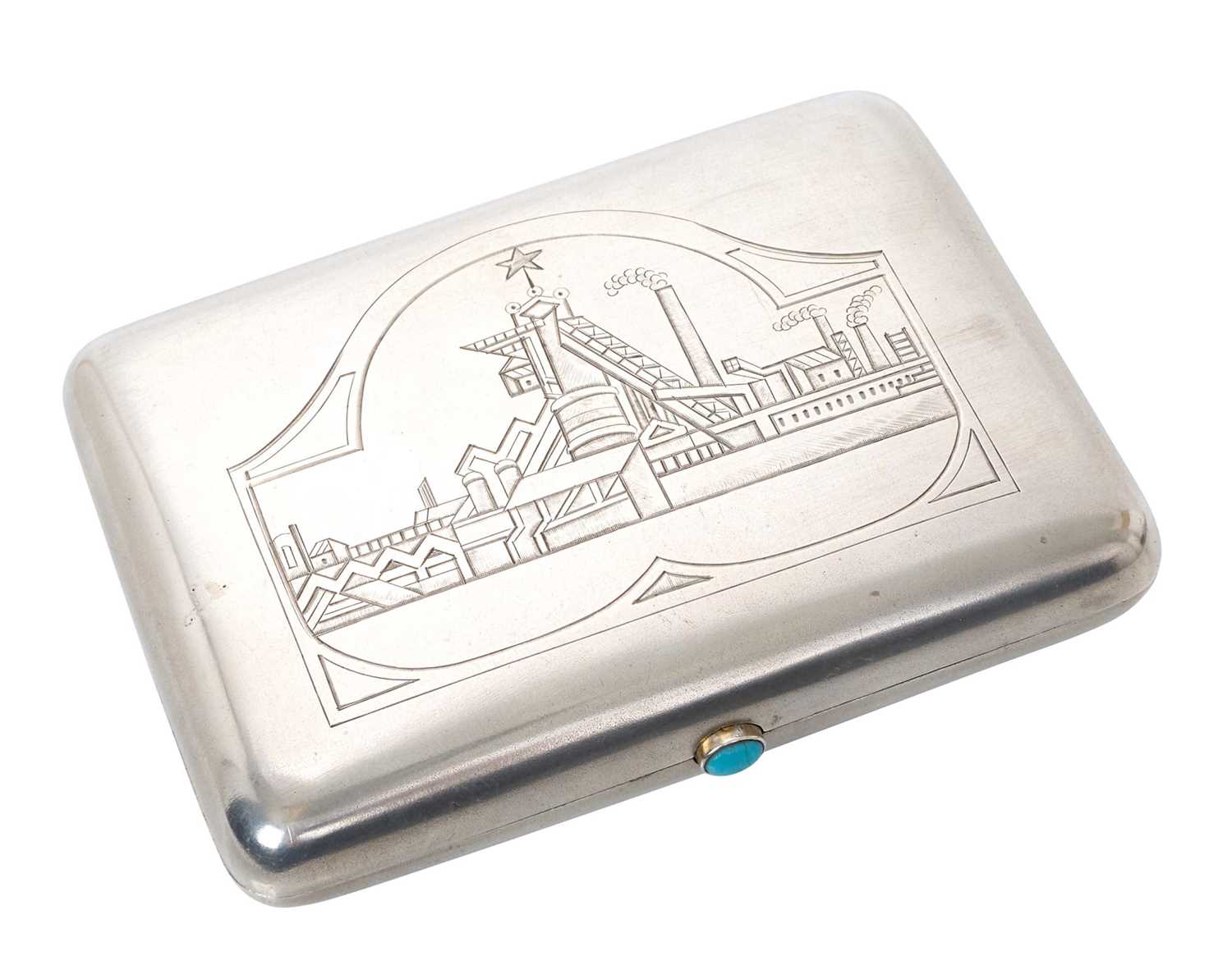 Imperial Russian silver cigarette case by Vladimir Morzov