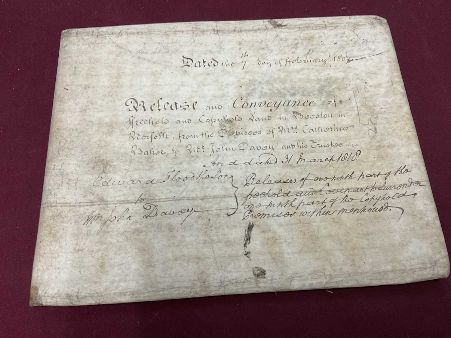Large collection of indentures on vellum and paper, 17th century and later - Image 26 of 77