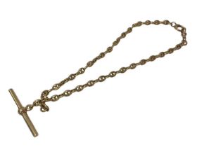 Edwardian gold mariner link watch chain