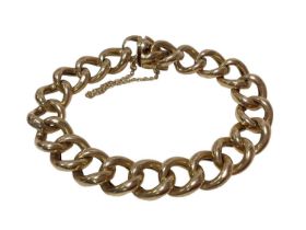 Gold curb link bracelet