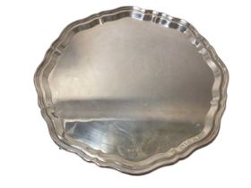 Silver large round salver