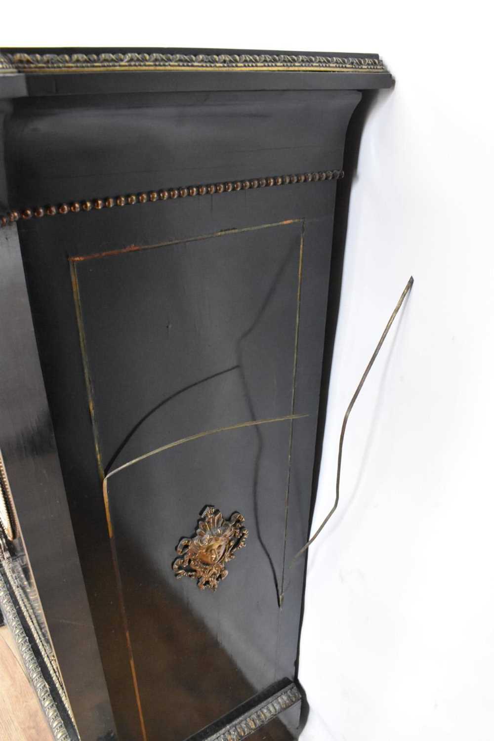 Victorian ebonised and gilt metal mounted breakfront credenza - Image 5 of 8