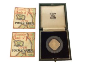 Jersey - Gold proof One Pound Battle of Jersey bicentenary 1781-1981 (N.B. 22ct, Wt. 17.55 gms, case