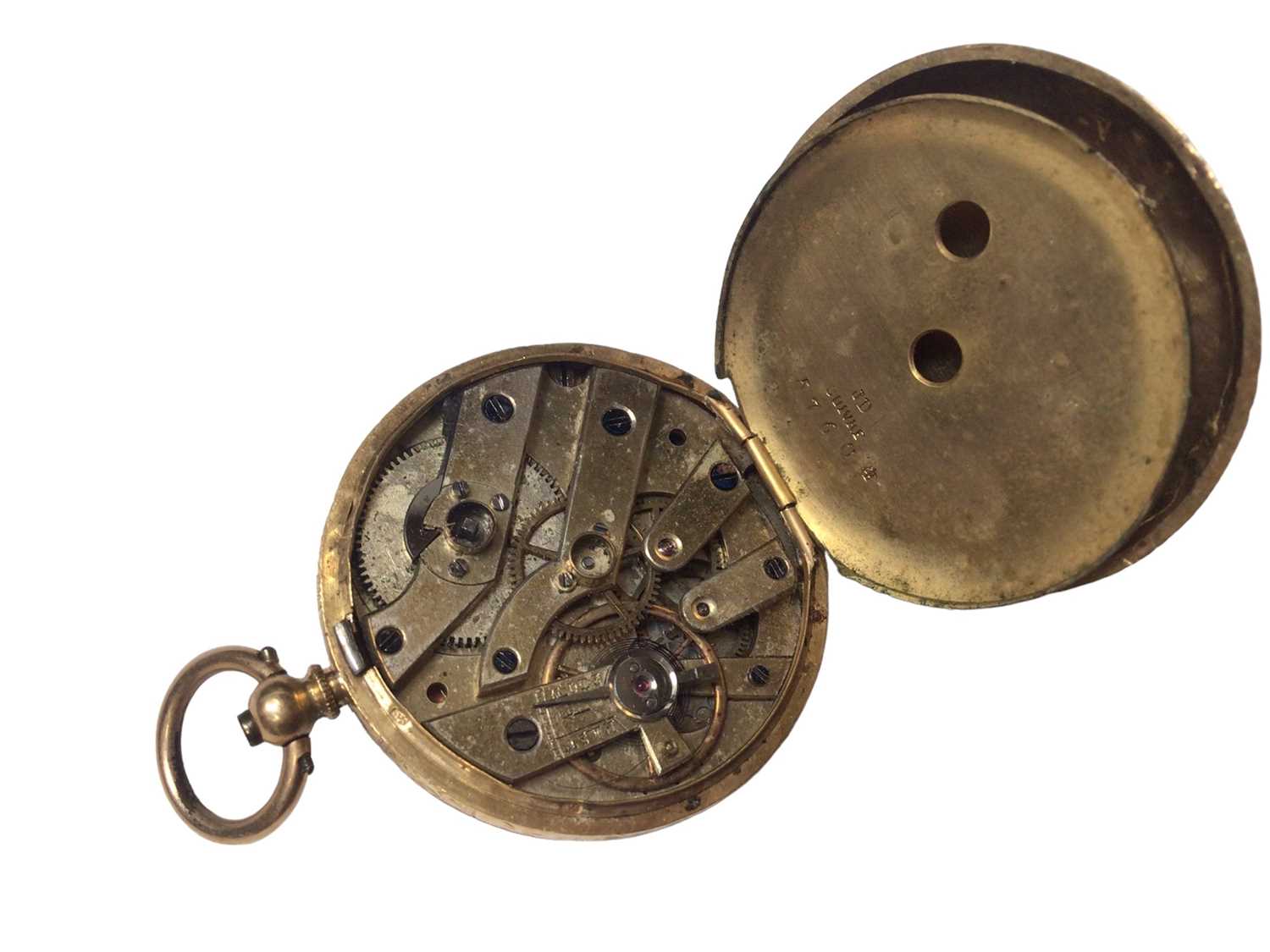 Victorian 18ct gold cased fob watch - Image 4 of 4