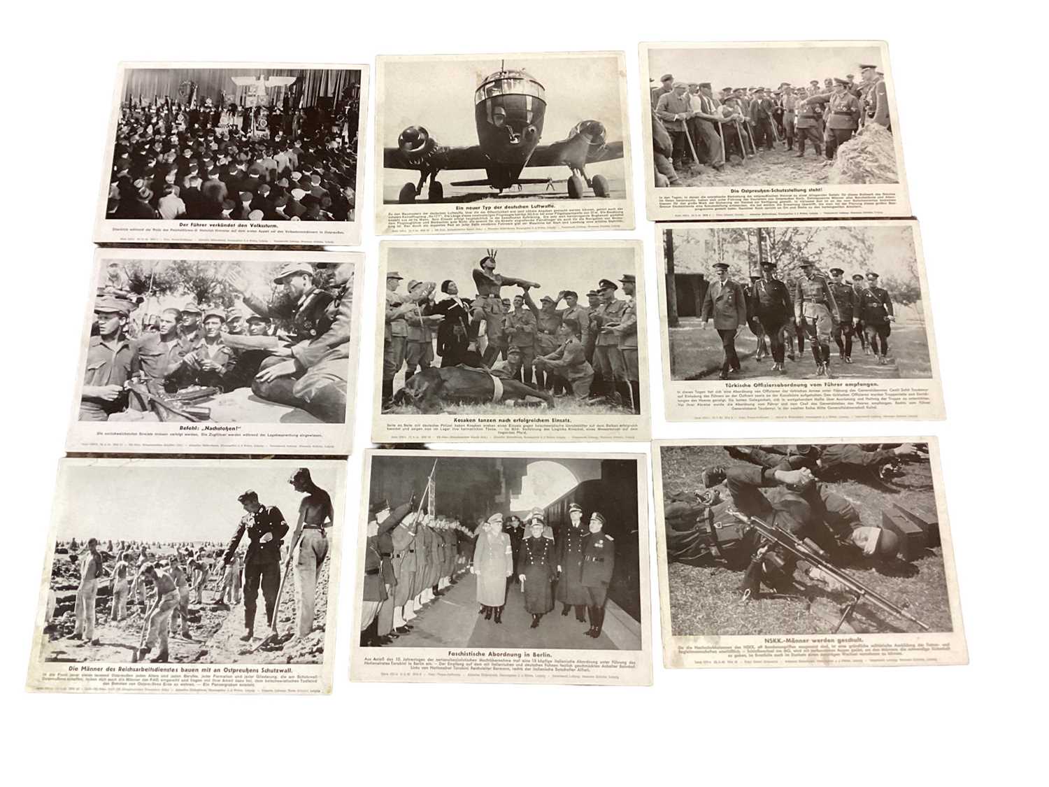 Lot Nazi propaganda photographs 1930s-1940s including rallies, Nazi Cossacks etc (17)