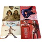 Five boxes of mixed LP records including Rick Wakeman, Wings, Dr Hook, Graham Parker, Andy Fairweath