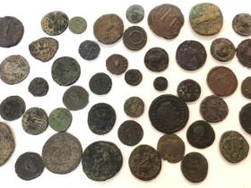 Ancients - Mixed Roman & Byzantine AE coins in discernible condition (46 coins)