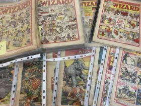 Wizard comics including Rover and Wizard, approximately 80 spanning 1941-1965