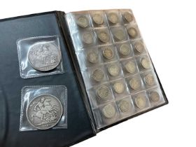 G.B. - Mixed coins to include Victoria JH silver Crowns 1889 x 2